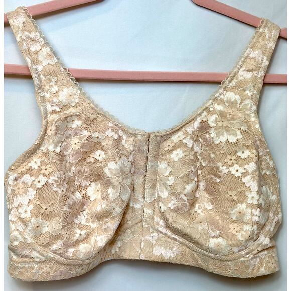 Body by Victoria Lace Mastectomy Bra Purest Pink Lace Overlay XL - Picture 4 of 16